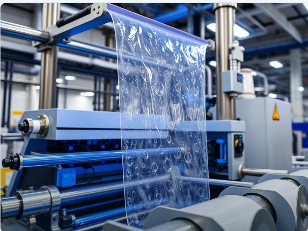 Plastic film production process