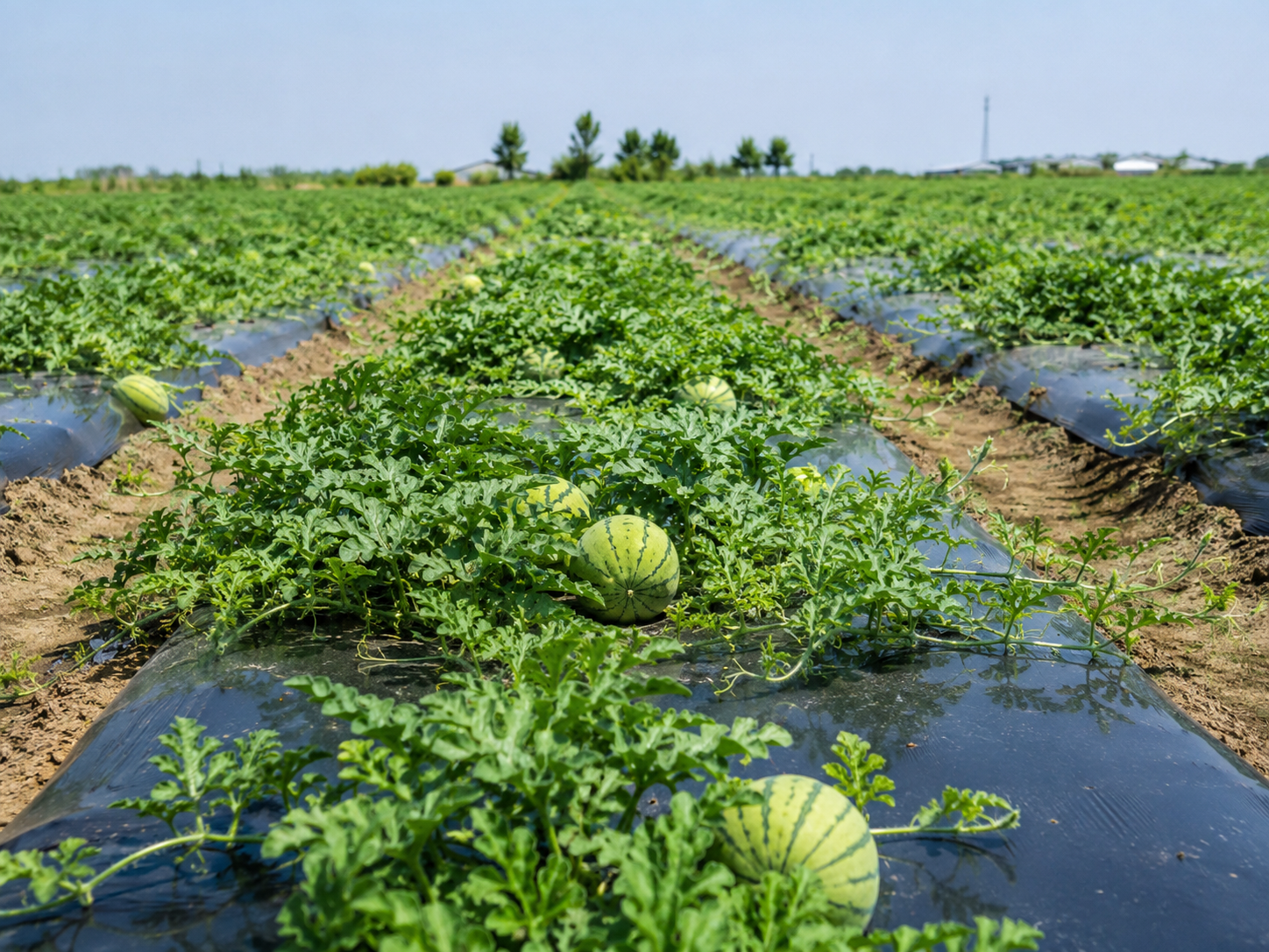 Mulch film for watermelon planting