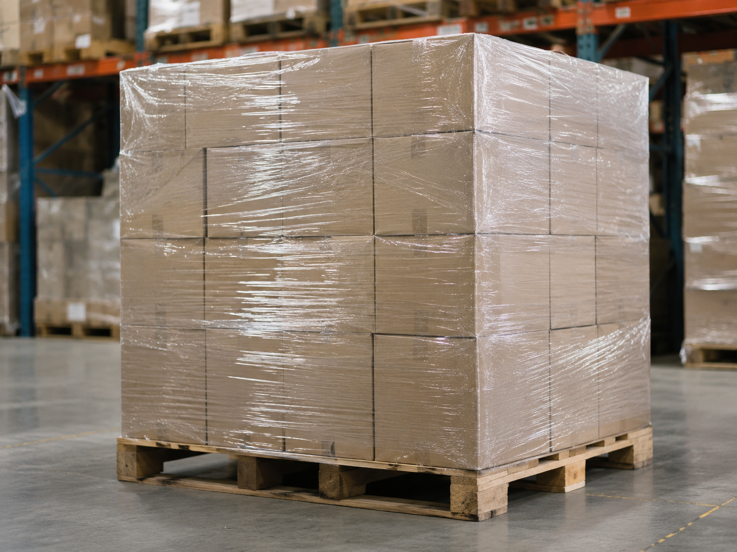 Stretch film for warehouse storage protection